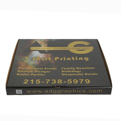 Cheap custom logo printed 3 6 9 16 18 28 32 36 inch corrugated carton paper pizza box with different design