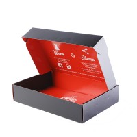 Fashionable design in recyclable black printing corrugated paper  box for packing  gifts