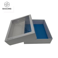 Custom die-cut transparent window plastic carton box