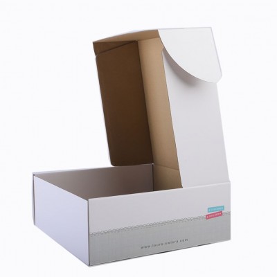 Custom different sized logo printed foldable packaging corrugated cardboard box