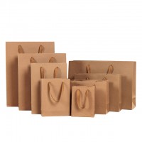 China manufacturer custom kraft shopping gift paper bags with your own logo