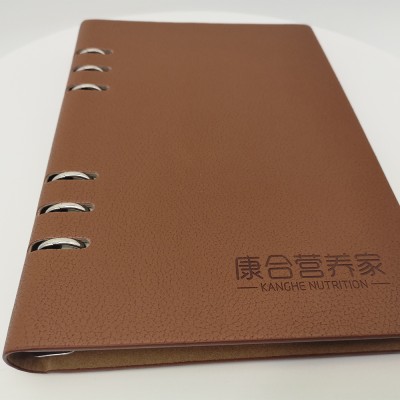 Wholesale PU leather a5 a11 journals school custom cheap notebook with jacket